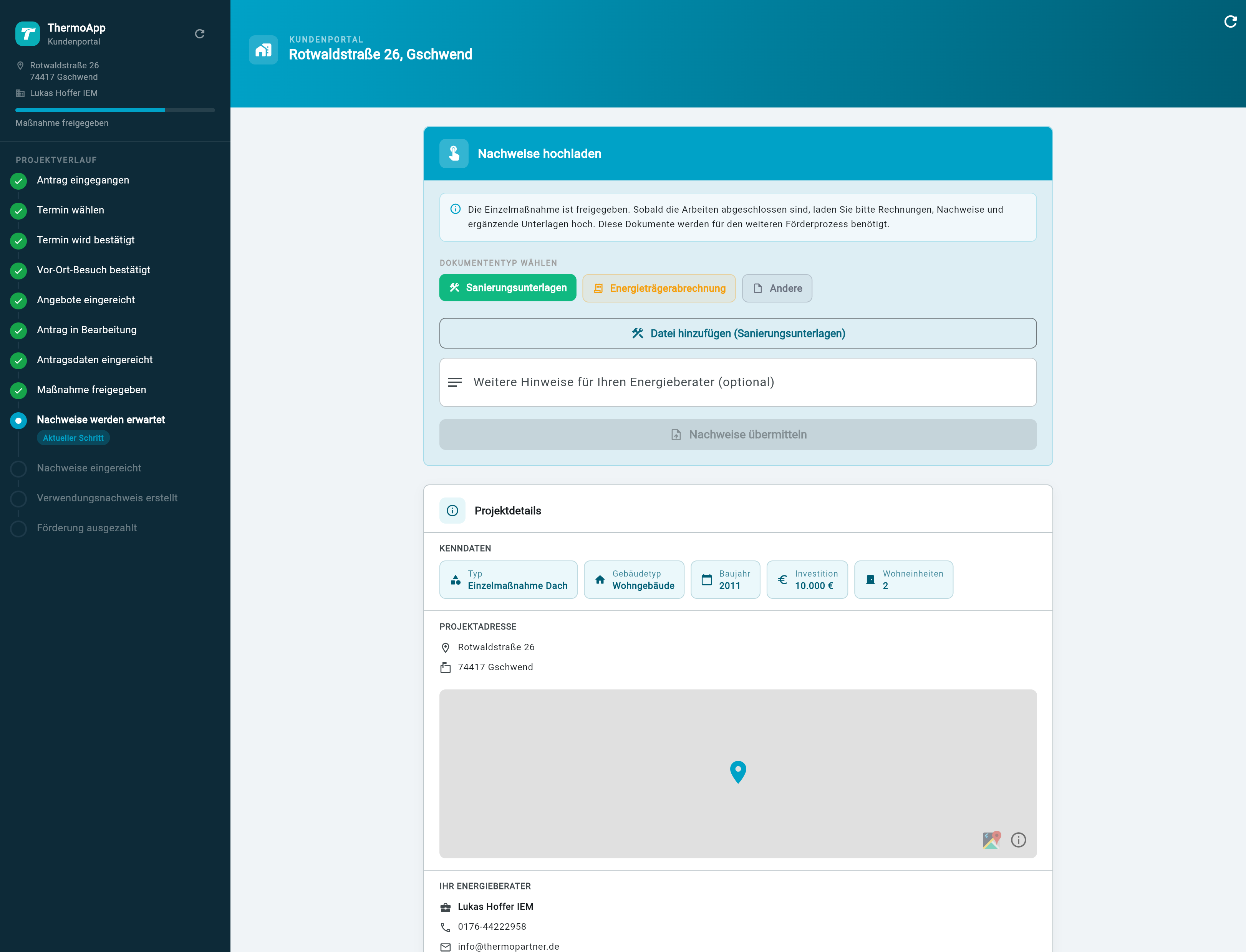 Thermoapp Kundenportal